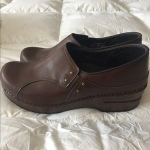 Dansko clogs, brown